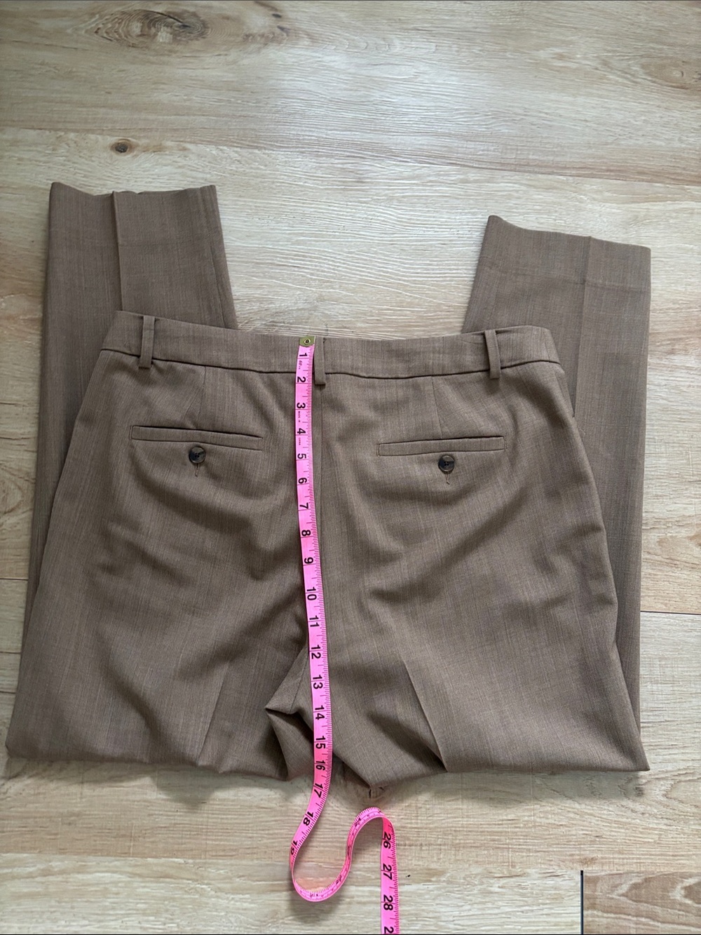 Banana Republic Wool Brown Straight-Leg  Trousers - Picture 9 of 9